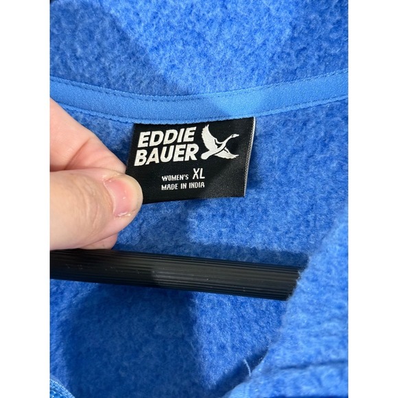 Eddie Bauer Womens XL Blue Fleece Full Zip Jacket Outdoor Activewear - Picture 6 of 10